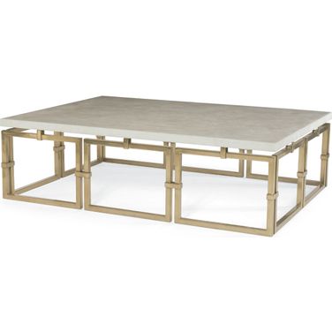 Links Cocktail Table In Antique Brass