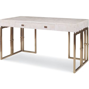 Links Desk In Antique Brass