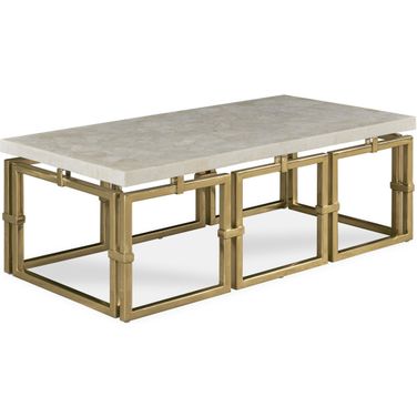 Links Small Cocktail Table In Antique Brass