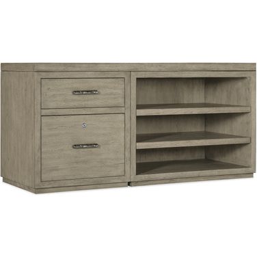 Linville Falls 60 Inch Credenza With File And Open Desk Cabinet