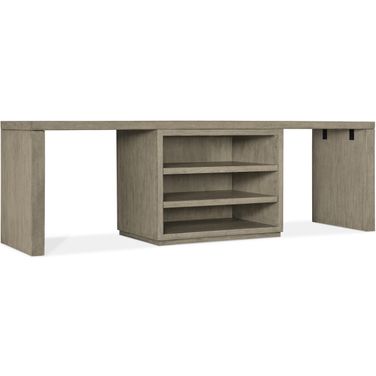 Linville Falls 96 Inch Desk With Centered Open Desk Cabinet