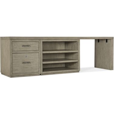 Linville Falls 96 Inch Desk With File And Open Desk Cabinet
