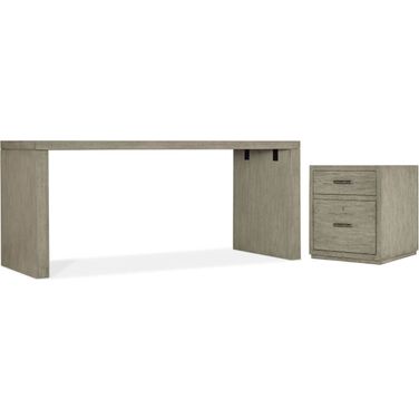 Linville Falls Medium Wood 60 Inch Home Office Set