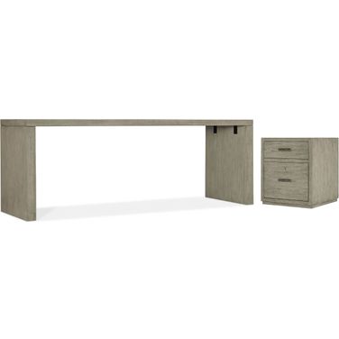Linville Falls Medium Wood 84 Inch Home Office Set
