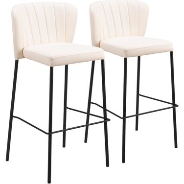 Linz Barstool Set of 2 In Cream