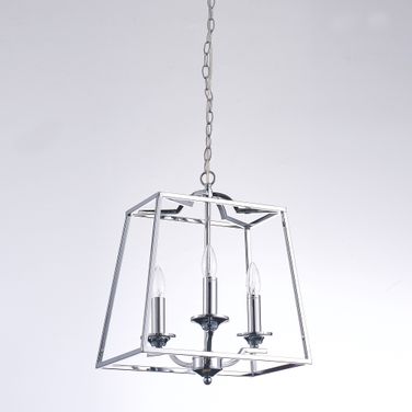Lionnel Collection Metal and Glass Chandelier Lights In Clear and Chrome