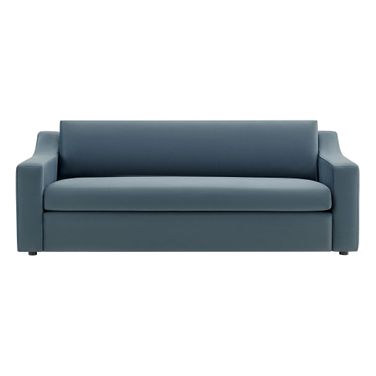 Liora Performance Velvet Sofa In Cadet Blue