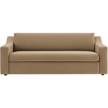Liora Performance Velvet Sofa In Taupe