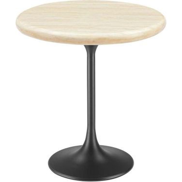 Lippa 20 Inch Artificial Round Side Table In Black