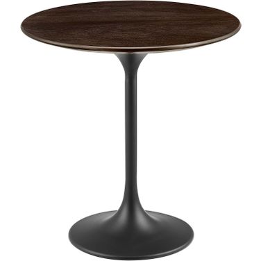 Lippa 20 Inch  Round Side Table In Black Cherry
