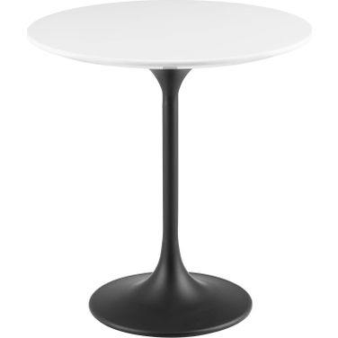 Lippa 20 Inch  Round Side Table In Black White