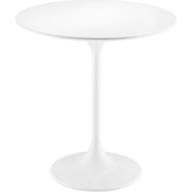 Lippa 20 Inch Round Side Table In White