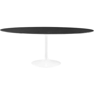 Lippa 78 Inch Oval Artificial Marble Dining Table