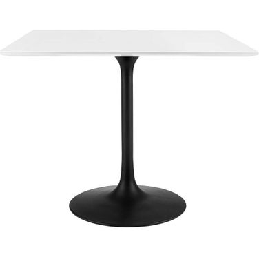 Lippa Black and White 36 Inch Square Wood Top Dining Table
