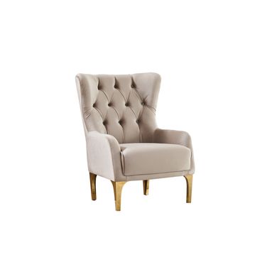 Lippa Chair In Taupe and Gold