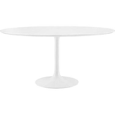 Lippa White 60 Inch Round Wood Top Dining Table