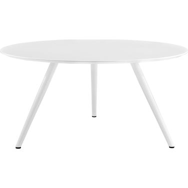 Lippa 60 Inch Wood Top Round Dining Table with Tripod Base In White