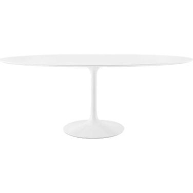 Lippa White 78 Inch Oval Wood Top Dining Table