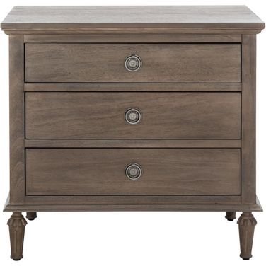 Lisabet 3 Drawer Wood Nightstand In Light Brown