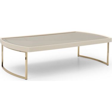 Lisbon Cocktail Table In Silken Matte Cream