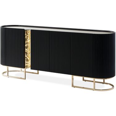 Lisbon Console Table In Silken Matte Black