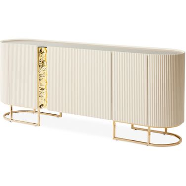 Lisbon Console Table In Silken Matte Cream