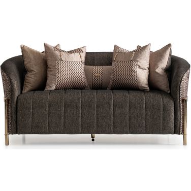 Lisbon Loveseat In Onyx Gold