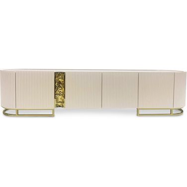 Lisbon Media Cabinet In Silken Matte Cream