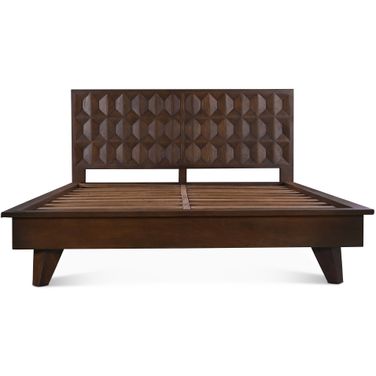 Lisbon Queen Bed In Royal Brown