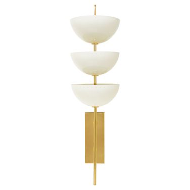 Lisbon Sconce In Ivory and Brass
