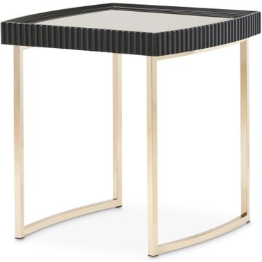 Lisbon Side Table In Silken Matte Black