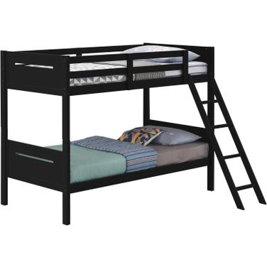 Littleton Twin Over Twin Bunk Bed Black