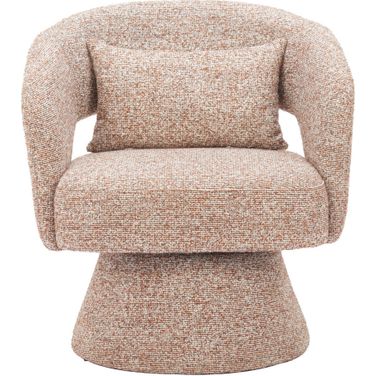 Liva Swivel Chair In Frosty Brown