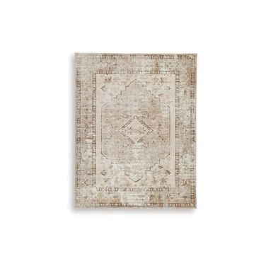 Livdon Washable Large Rug In Brown and Beige