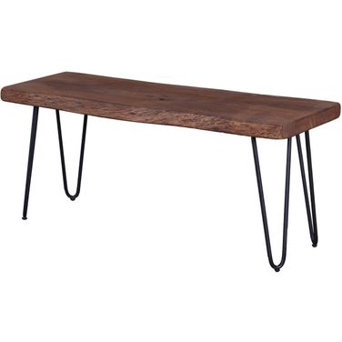 Live Edge Organic Bench In Matte Brown