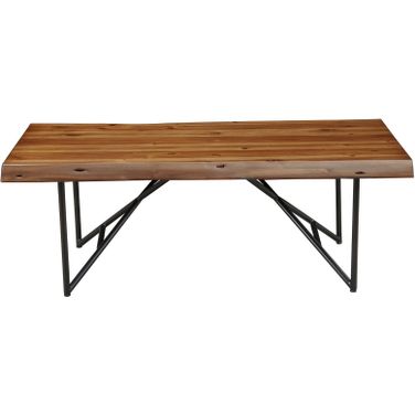 Live Edge Coffee/Cocktail Table In Light Walnut