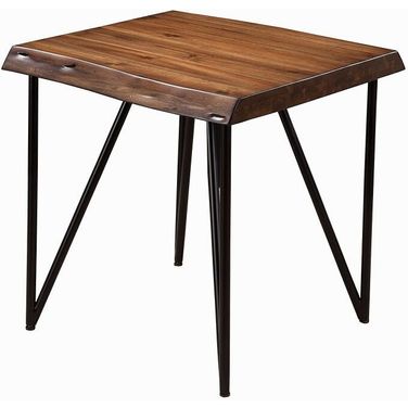 Live Edge End/Lamp Table In Light Walnut