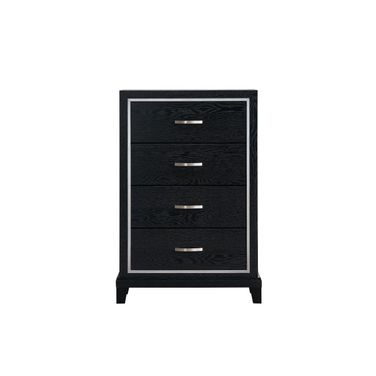 Livingston 4 Drawer Chest In Black