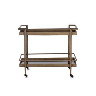 Livingston Bar Cart In Antique Brass