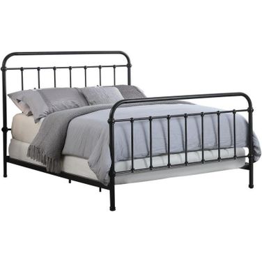Livingston Eastern King Panel Metal Bed Dark Bronze