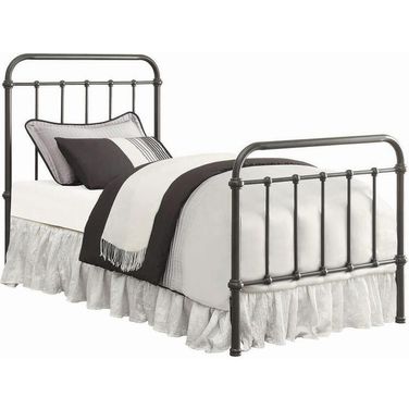 Livingston Twin Panel Metal Bed Dark Bronze