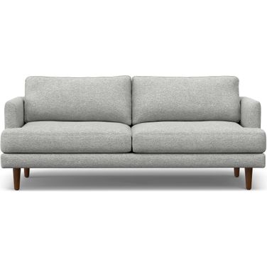 Livingston Woven-Blend Fabric 76 Inch Sofa In Mist Grey