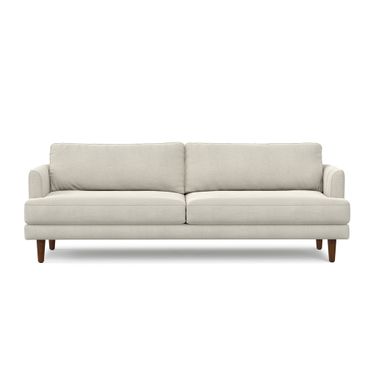 Livingston Woven-Blend Fabric 90 Inch Sofa In Cream White