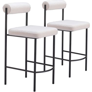 Livorno Counter Stool Set of 2 In Ivory