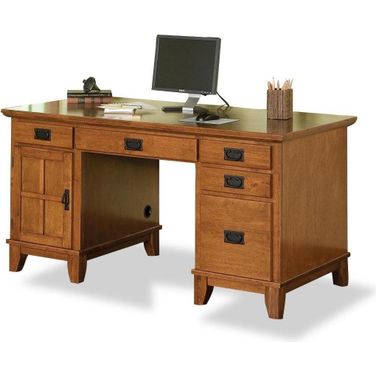 Lloyd Brown Pedestal Desk