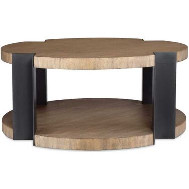 Loana Industrial Coffee Table In Woodtone