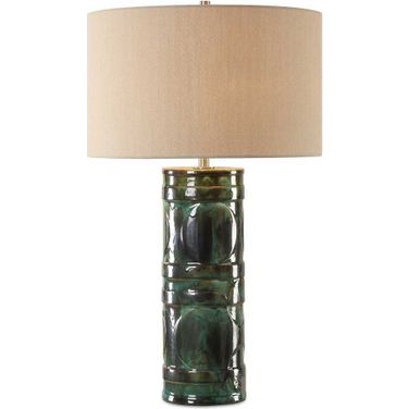 Loch Glaze Table Lamp In Blue and Gold