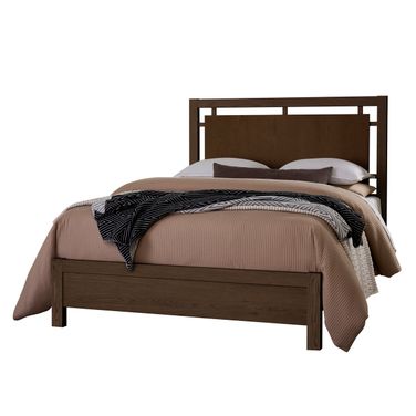 Lodge and Loft King Floating Panel Bed In Dark Oak