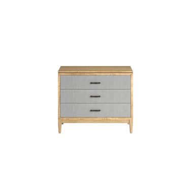 Loft Fabric Bedside Chest In Natural Maple
