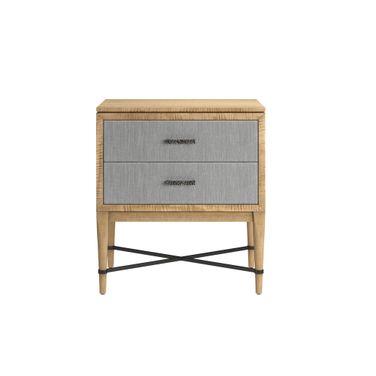 Loft Fabric Nightstand In Natural Maple